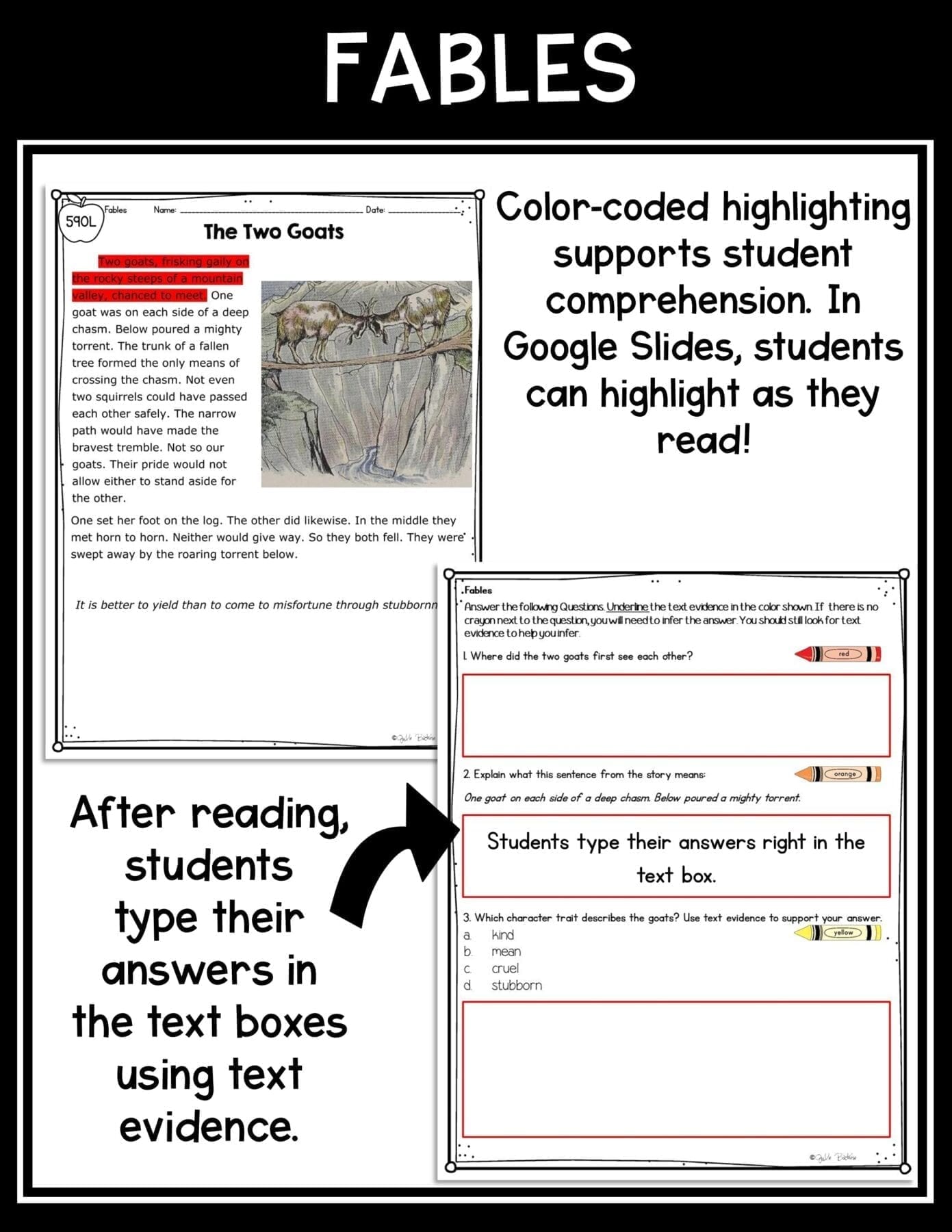 Retell Stories Fables Theme Reading Comprehension Passages 2nd 3rd RL.2.2 RL.3.2 - Image 6