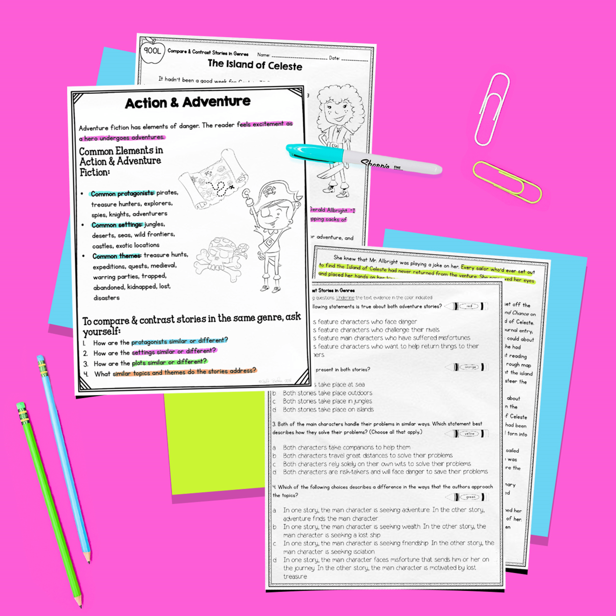 Compare & Contrast Stories in the Same Genre Reading Passages - RL.5.9 RL5.9 - Image 3
