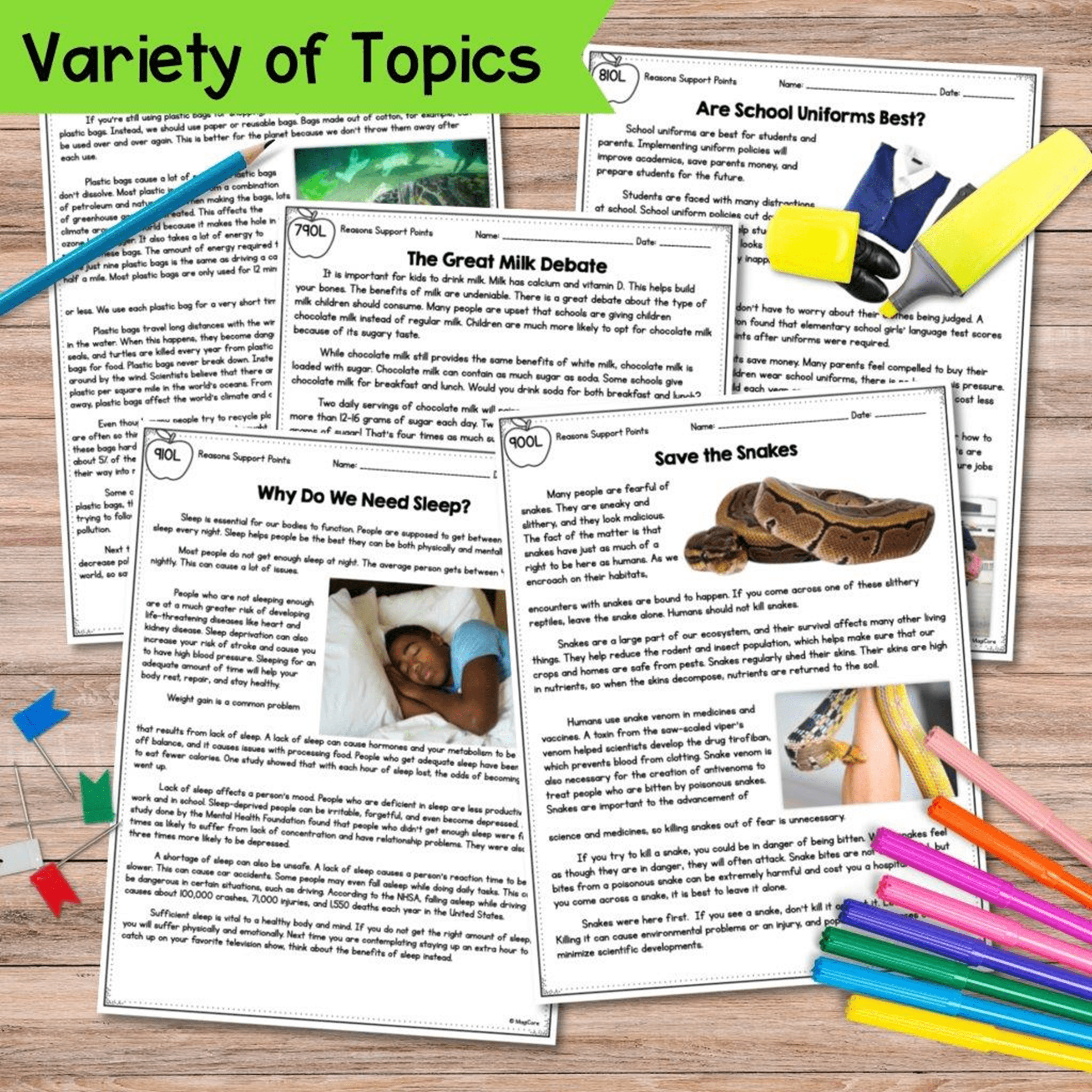 Reasons & Evidence Support Points RI.4.8 RI.5.8 - Reading Passages RI4.8 RI5.8 - Image 3