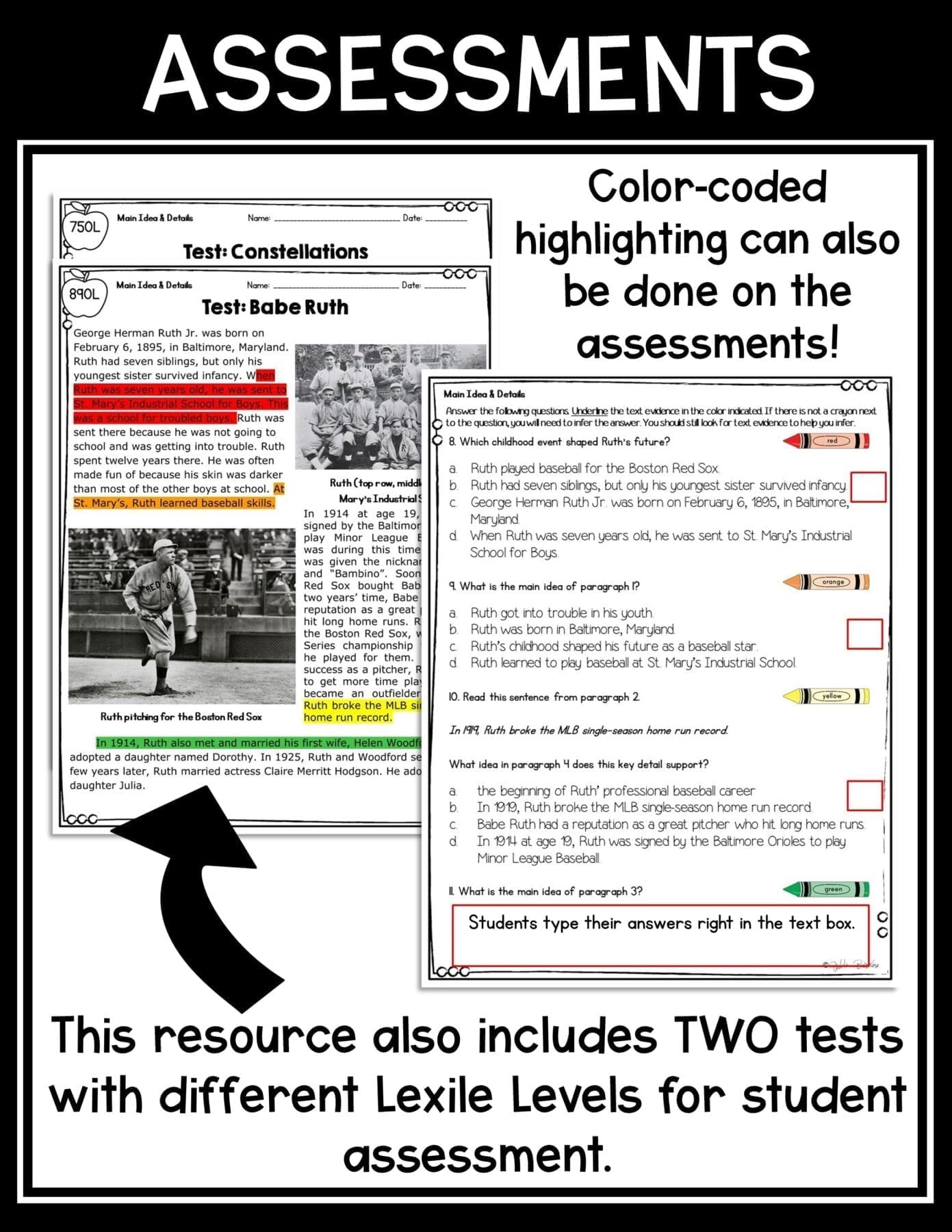 Main Idea Supporting Details Reading Comprehension Passages 4th 5th RI.4.2 RI5.2 - Image 5