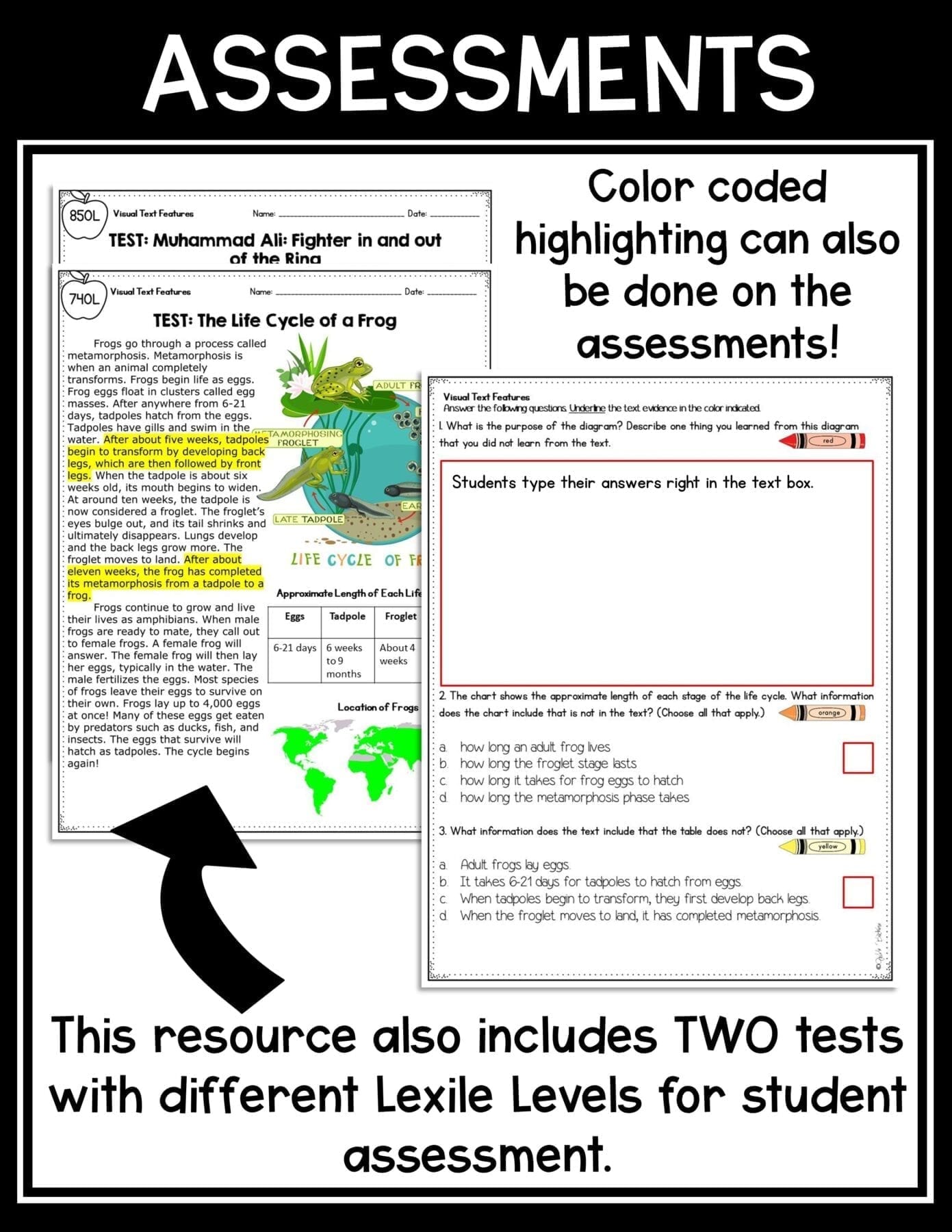 Nonfiction Text Features Reading Passages, Anchor Charts, Worksheets - RI.4.7 - Image 5