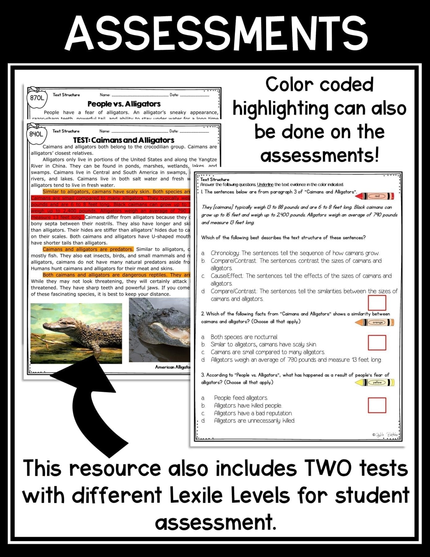 Compare & Contrast Nonfiction Text Structure Reading Passages RI.5.5 RI5.5 - Image 5