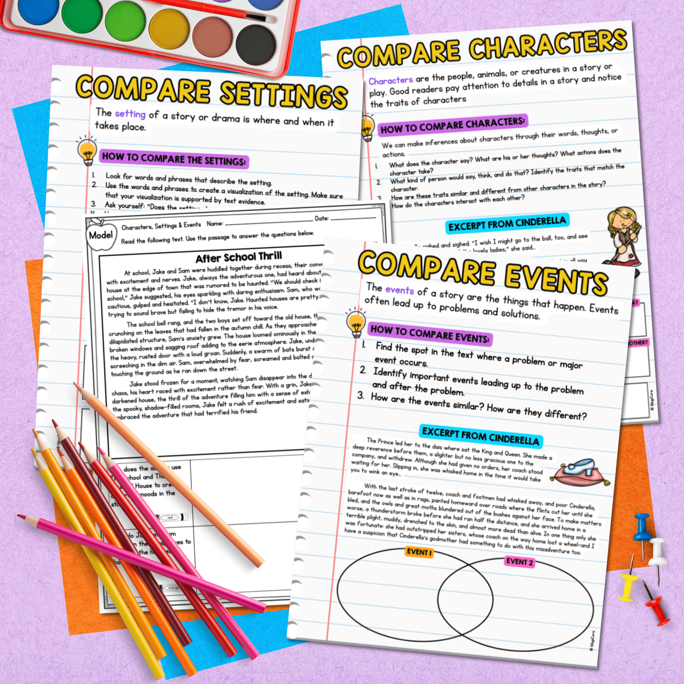 Compare & Contrast Characters Settings Events RL.5.3 - Reading Passages RL5.3 - Image 4