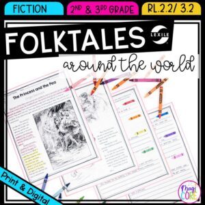 Retell Stories: Folktales Fairytales RL.2.2 RL.3.2 Reading Passages Worksheets