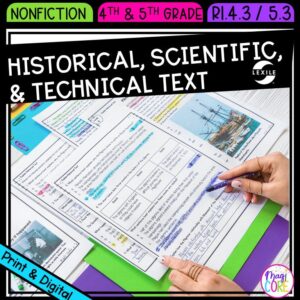 Historical Scientific Technical Text RI.4.3 RI.5.3 Reading Passages RI4.3 RI5.3