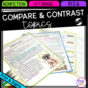 Compare & Contrast Topics from Different POV RI.5.6 - Reading Passages for RI5.6