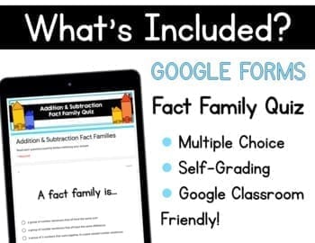 Addition & Subtraction Fact Families 1st & 2nd Grade - Google Distance Learning - Image 3