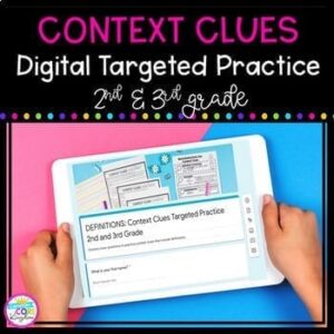 Distance Learning Context Clues Practice Google Forms- 2nd Grade & 3rd Grade