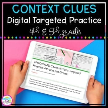 Distance Learning Context Clues Practice Google Forms- 4th Grade & 5th Grade