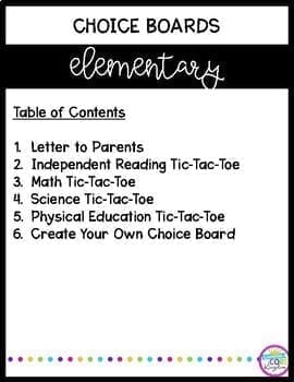 Homework Choice Boards - 2nd Grade, 3rd Grade, 4th Grade, 5th Grade - Image 2