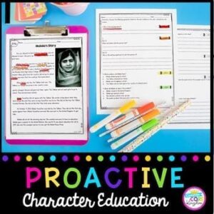 Proactive Character Education Reading Unit with Google Slides Distance Learning