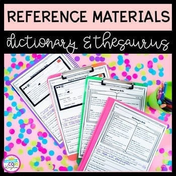 Reference Materials: Dictionary Skills and Thesaurus Skills