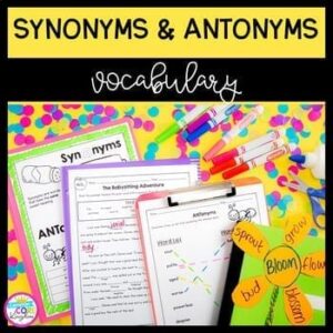 Synonyms and Antonyms 2nd and 3rd Grade