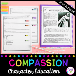 Compassion Character Education Reading Comprehension Passages & Questions SES