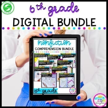 6th Grade Reading Nonfiction Bundle Google Slides Distance Learning Pack