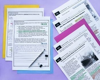 Compare & Contrast Author Presentation - RI.6.9 Reading Passages Questions RI6.9 - Image 2