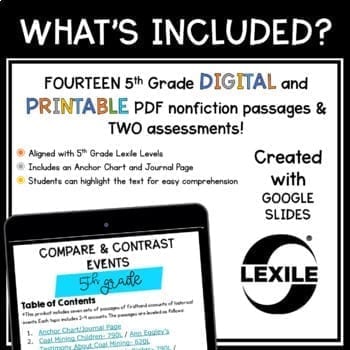 Compare & Contrast Events from Multiple Accounts RI.5.6 - Reading Passages RI5.6 - Image 2