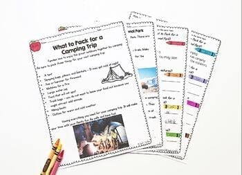 Compare & Contrast Reading Passages Question Anchor Chart 1st Grade RI.1.9 RI1.9 - Image 2