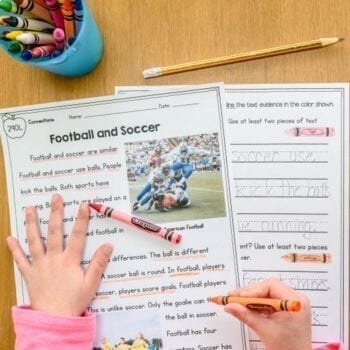 Making Connections RI.1.3 RI1.3 Reading Passages Worksheets Anchor Chart - Image 2