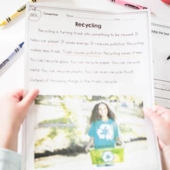 Making Connections RI.1.3 RI1.3 Reading Passages Worksheets Anchor Chart - Image 3