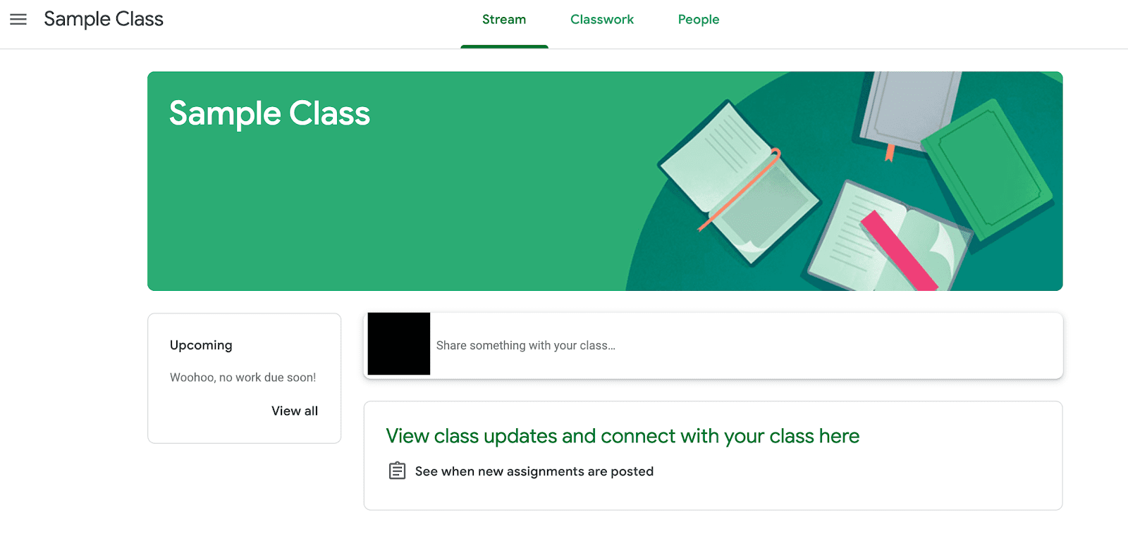 Screen shot showing a sample of the Google Classroom Login Screen