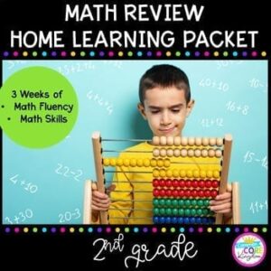 Math Review - 3 Week Home Learning Packet for 2nd Grade