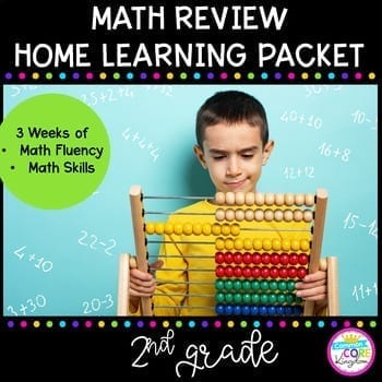 Math Review - 3 Week Home Learning Packet for 2nd Grade