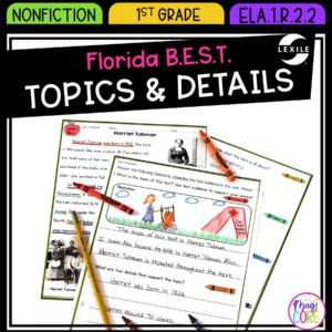 Main Topic & Details in Nonfiction - RI.1.2 - Printable & Digital RI1.2
