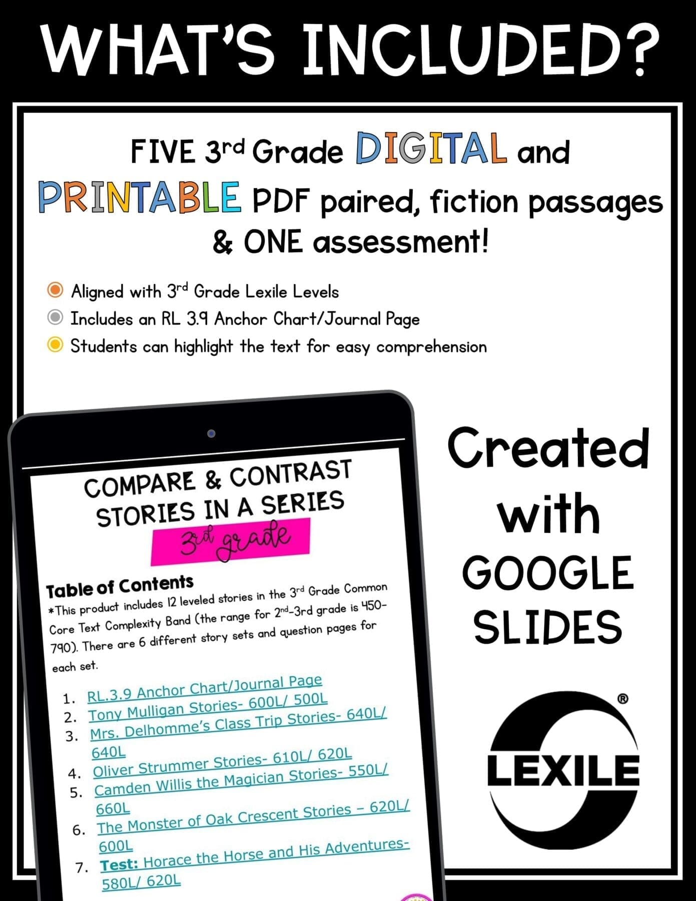 Compare & Contrast Stories Series Reading Passages Worksheets 3rd Grade RL.3.9 - Image 6