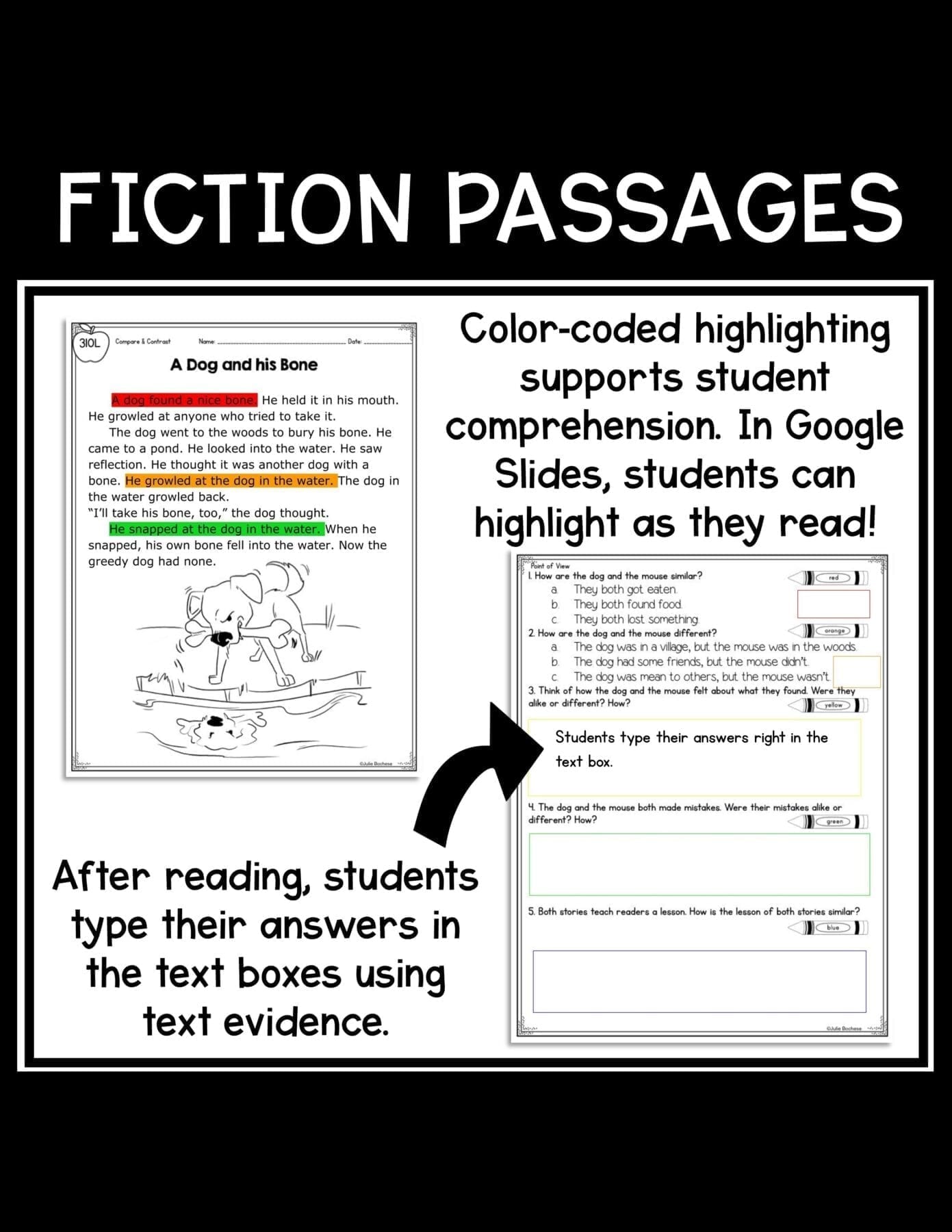 Compare & Contrast Stories - 1st Grade RL.1.9 Reading Passages Worksheets RL1.9 - Image 7