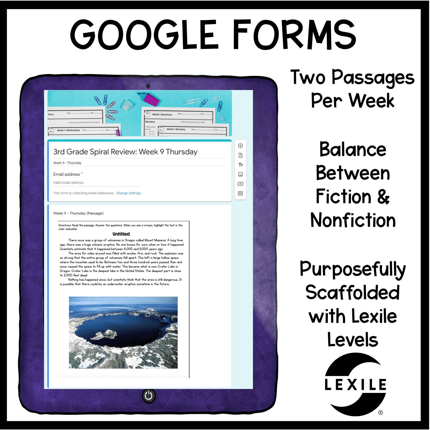3rd Grade Spiral Review Bundle Google Forms Distance Learning Pack - Image 3
