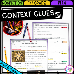 Context Clues in Nonfiction Text - RI.1.4 - Reading Comprehension Passages RI1.4