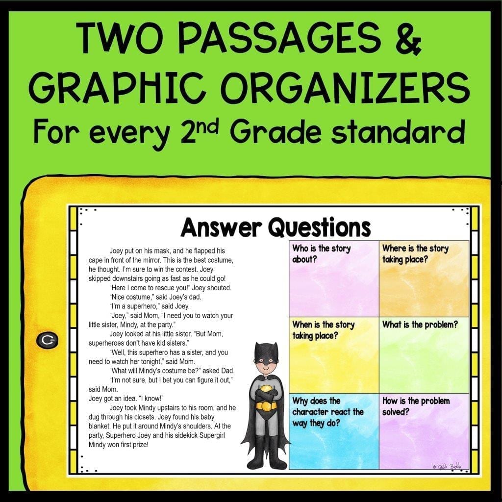 3rd Grade Digital Reading Passages & Graphic Organizers - Google Slides Distance Learning - Image 2