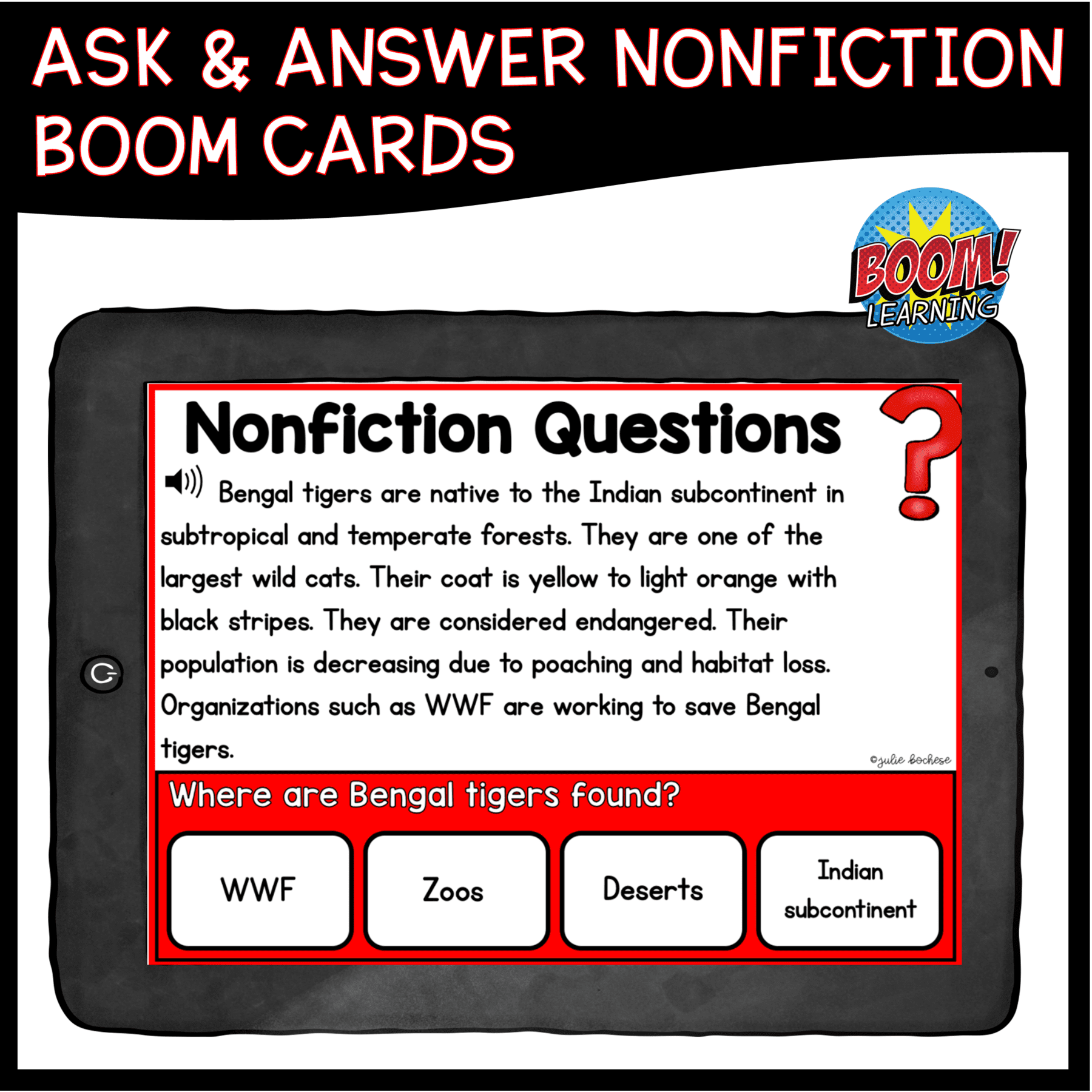 Ask & Answer Nonfiction Boom Cards™ 2nd & 3rd Grade - Digital Distance Learning - Image 3
