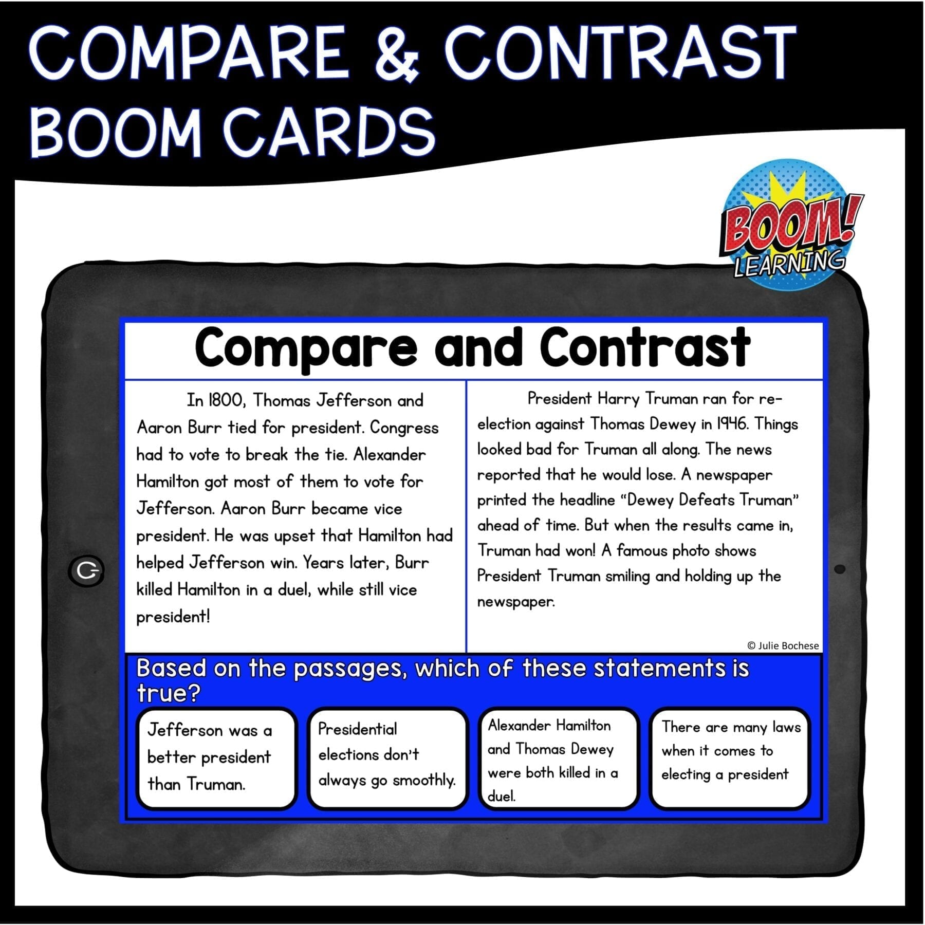 Compare & Contrast Boom Cards ™ 2nd & 3rd Grade - Digital Task Cards - Image 3