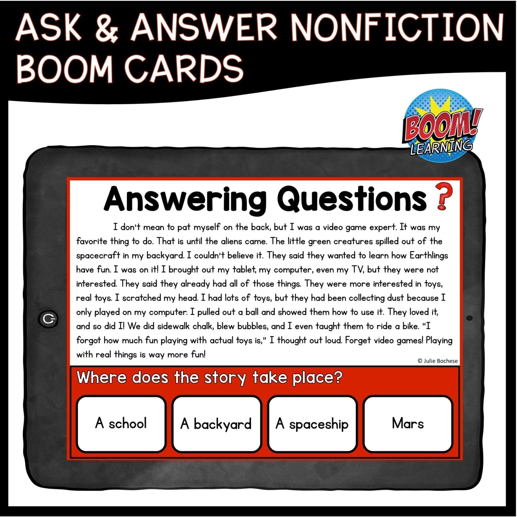 Ask & Answer Fiction Boom Cards ™ 2nd & 3rd Grade - Digital Task Cards - Image 3