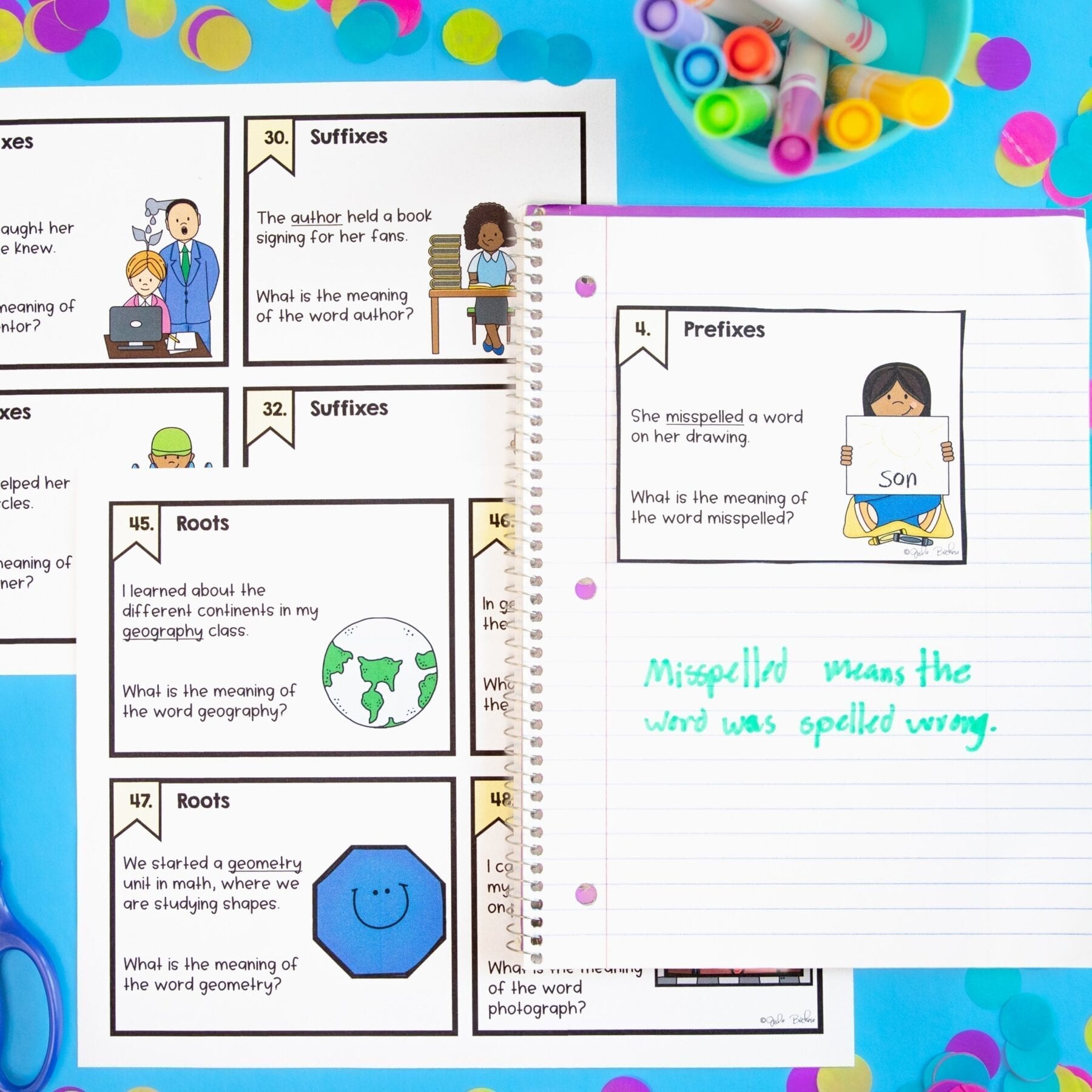 4th Grade Affixes Prefixes & Suffixes Unit Worksheets, Activities, Task Cards - Image 5