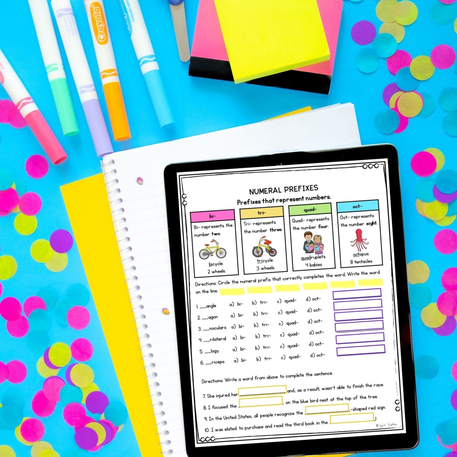 4th Grade Affixes Prefixes & Suffixes Unit Worksheets, Activities, Task Cards - Image 7