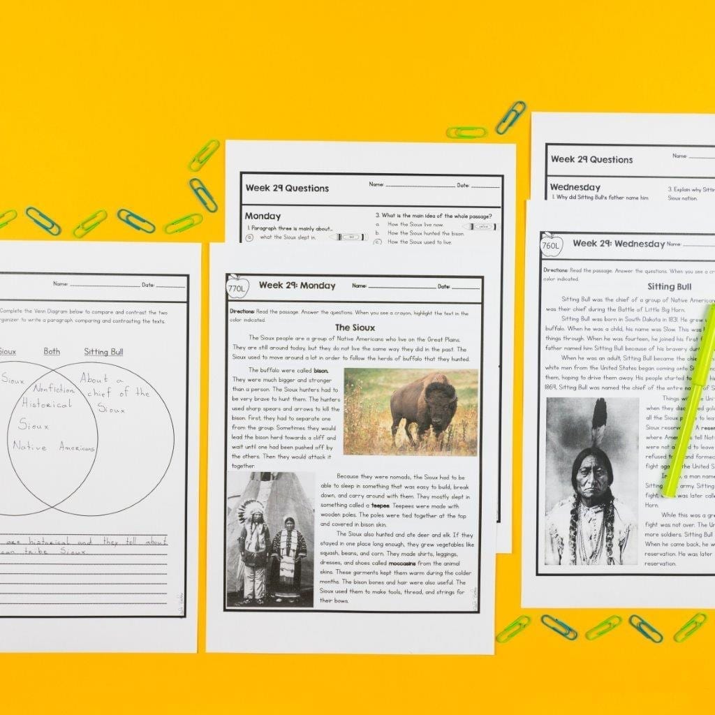 2nd Grade Reading Spiral Review with Lexile Levels - 4th Quarter ELA Practice - Image 3