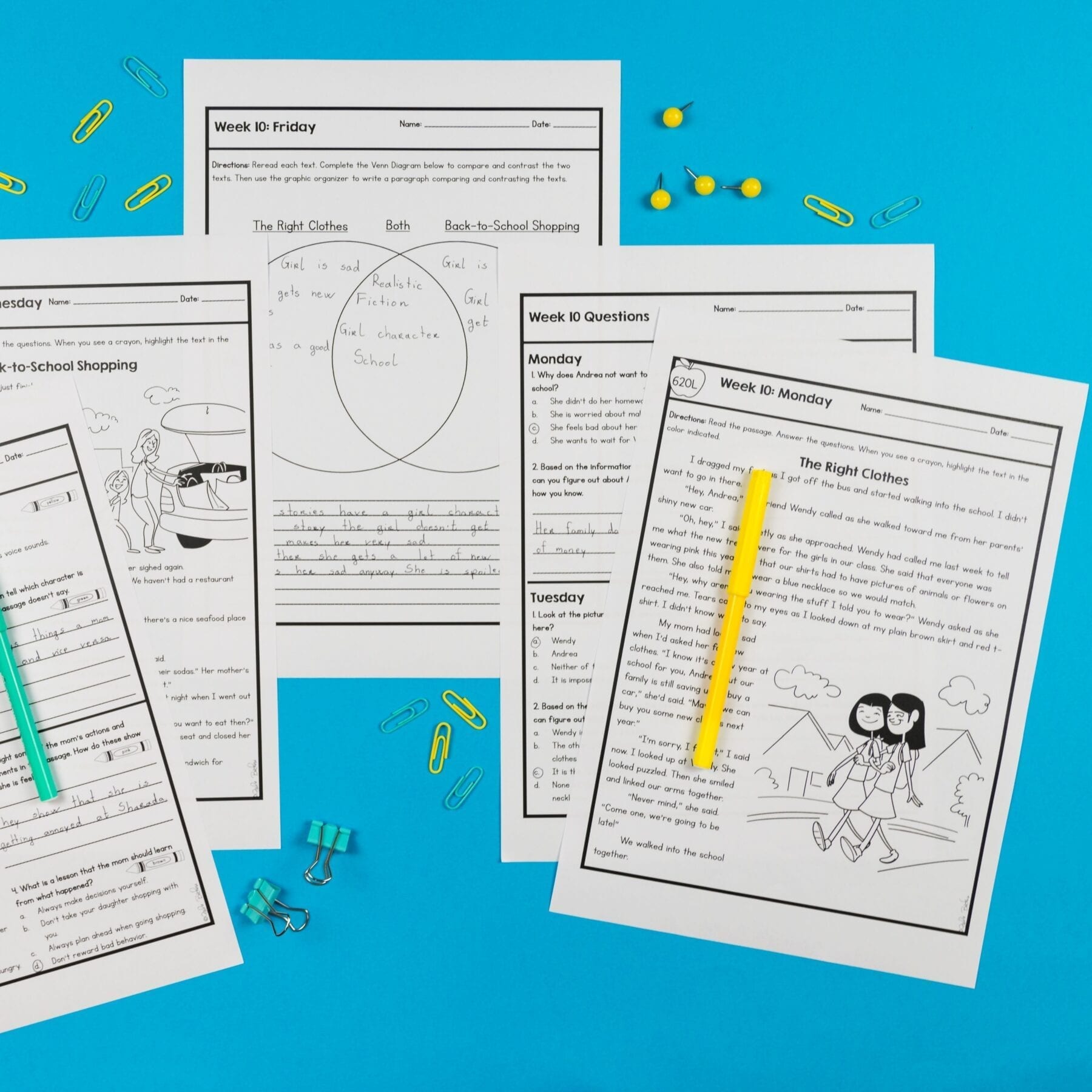 2nd Grade Reading Spiral Review with Lexile Levels - 2nd Quarter ELA Practice - Image 2