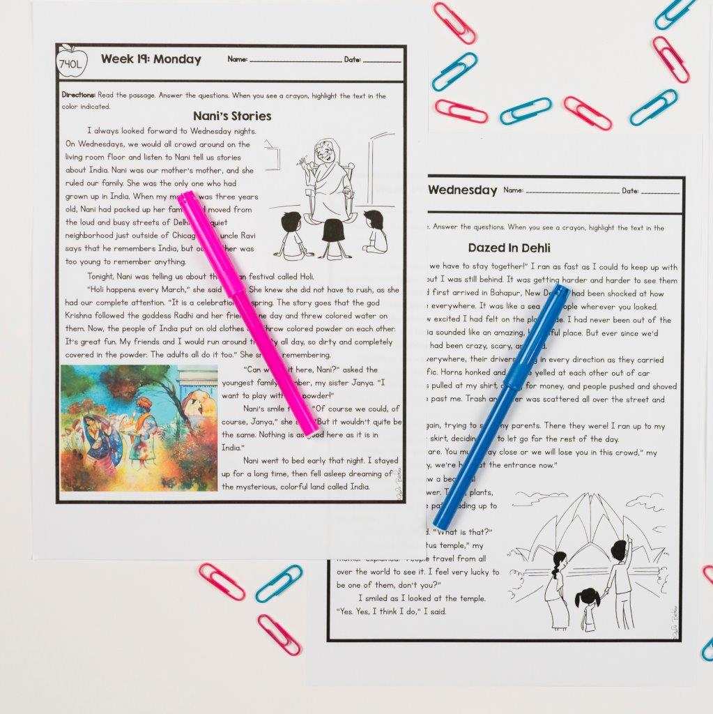 2nd Grade Reading Spiral Review with Lexile Levels - 3rd Quarter ELA Practice - Image 3