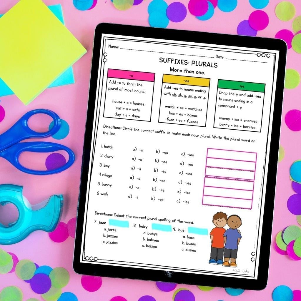 3rd Grade Affixes Unit & Task Cards - Print & Digital - Image 3