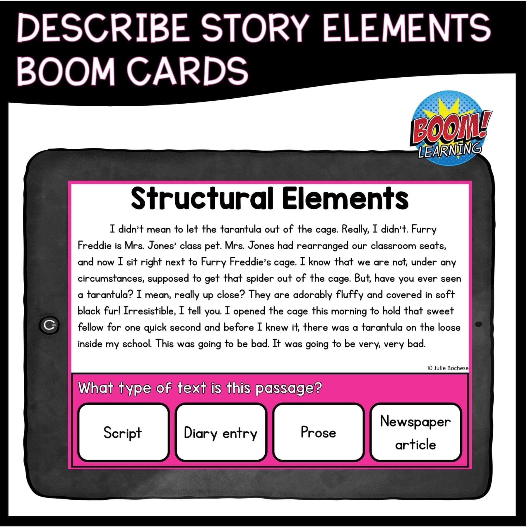 Structural Elements Boom Cards ™ 4th & 5th Grade - Distance Learning Task Cards - Image 3