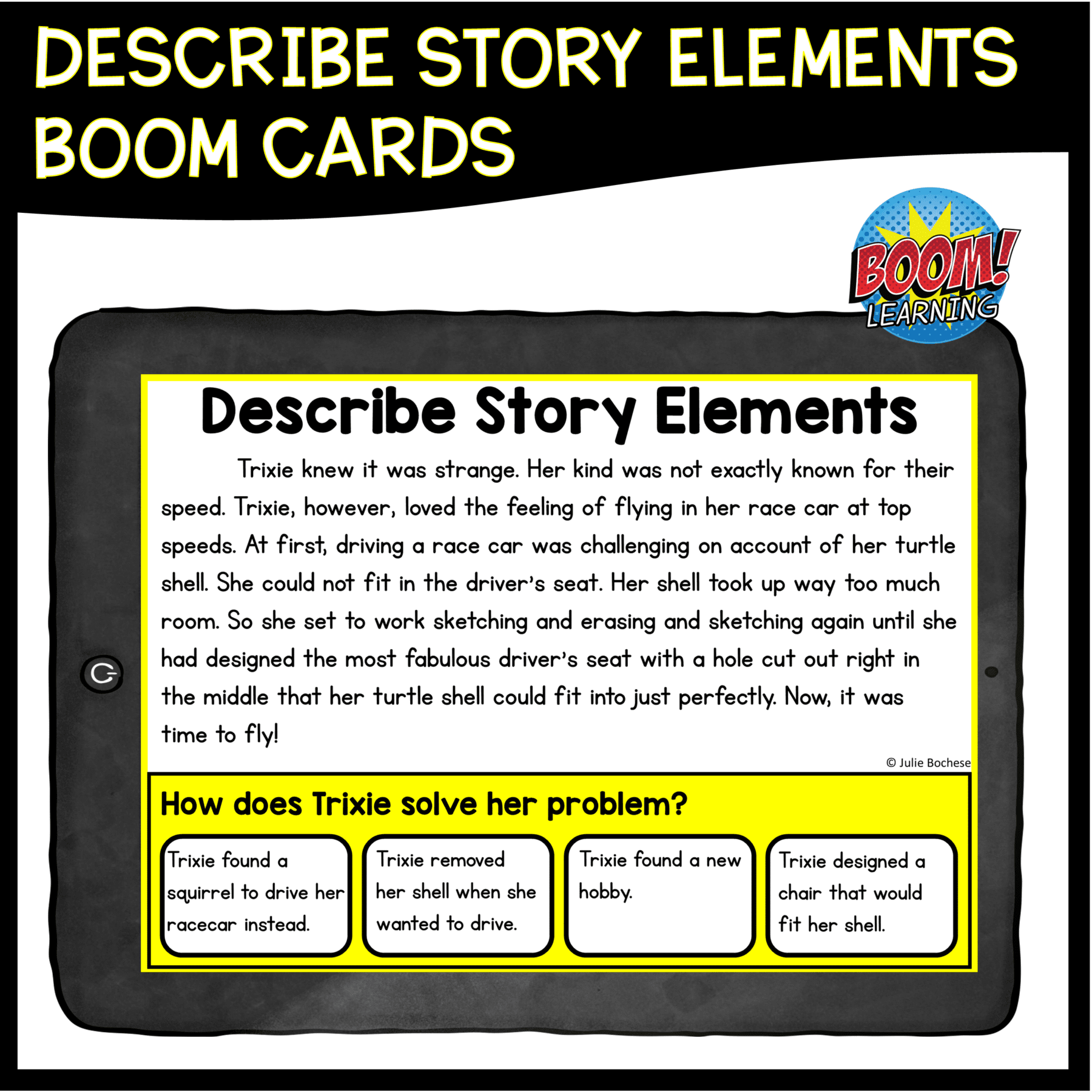 Story Elements Boom Cards ™ 4th & 5th Grade - Distance Learning Task Cards - Image 3