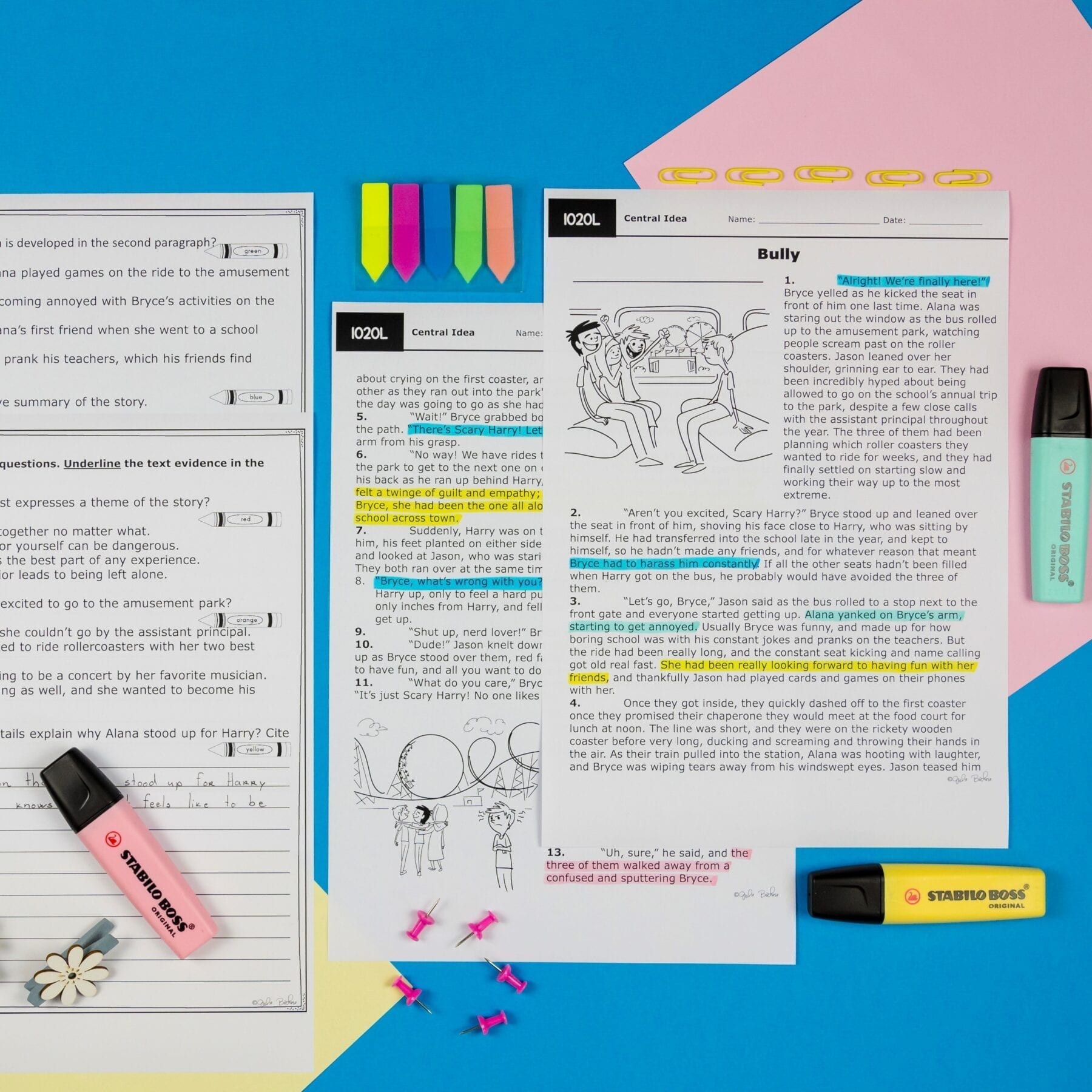 Central Idea & Summarizing in Literature - RL.6.2 - Reading Passages for RL6.2 - Image 2