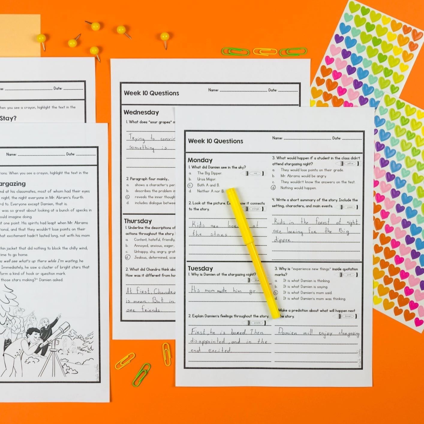 4th Grade Reading Spiral Review - Quarter 2 - Printable & Google Forms - Image 2