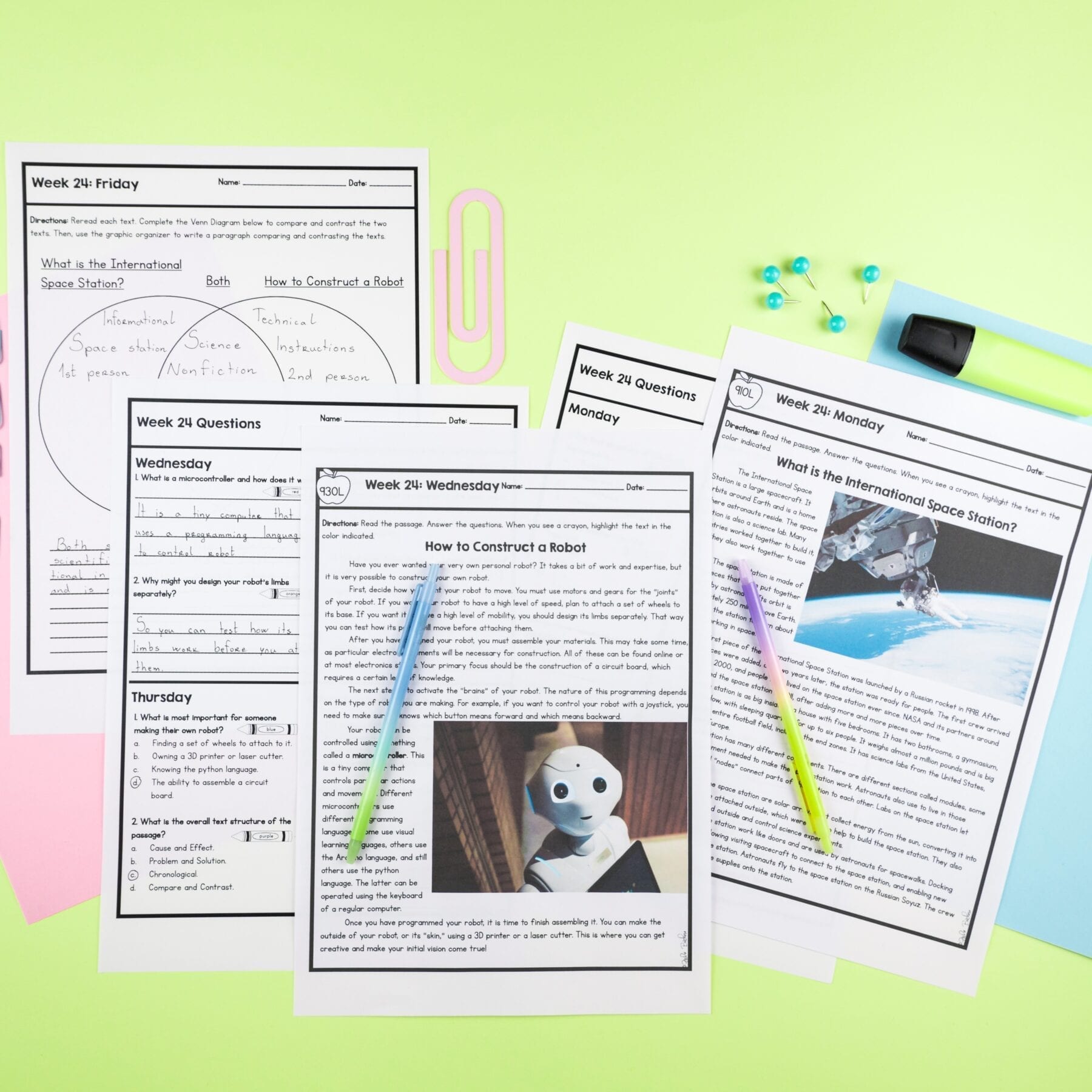 5th Grade Reading Spiral Review - Quarter 3 - Printable & Google Forms - Image 3