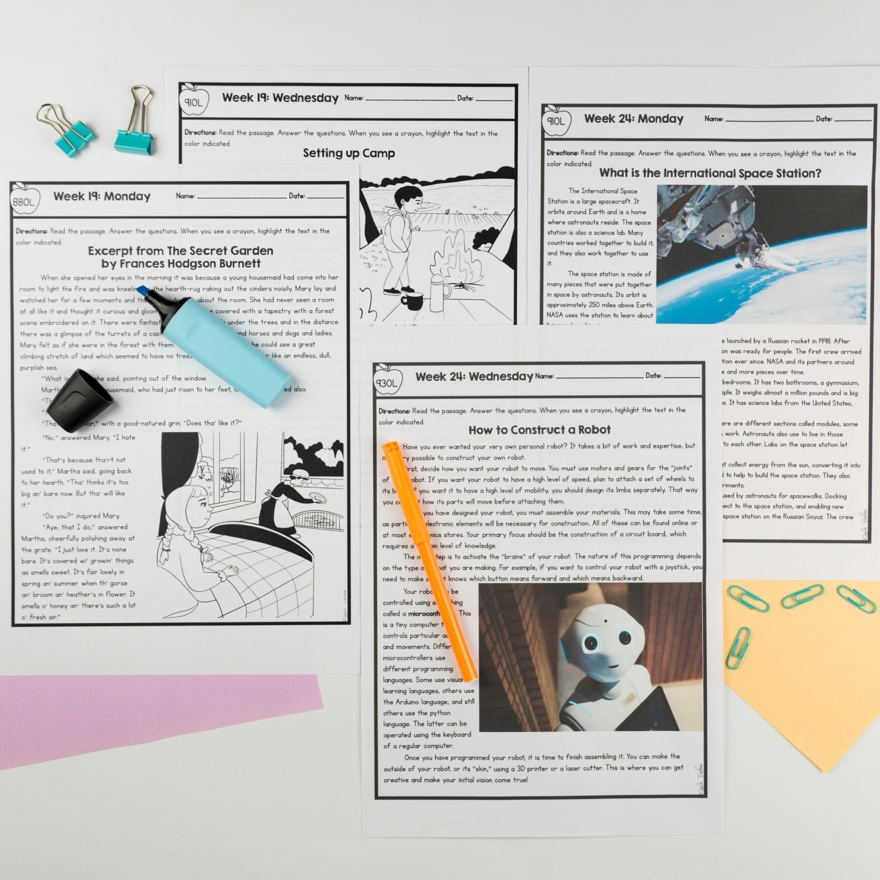 5th Grade Reading Spiral Review - Quarter 4 - Printable & Google Forms - Image 4