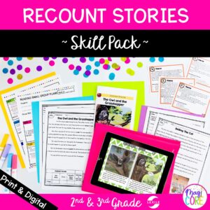 Recount Fables, Folktales, & Myths Skill Pack - RL.2.2 RL.3.2 - Print & Digital