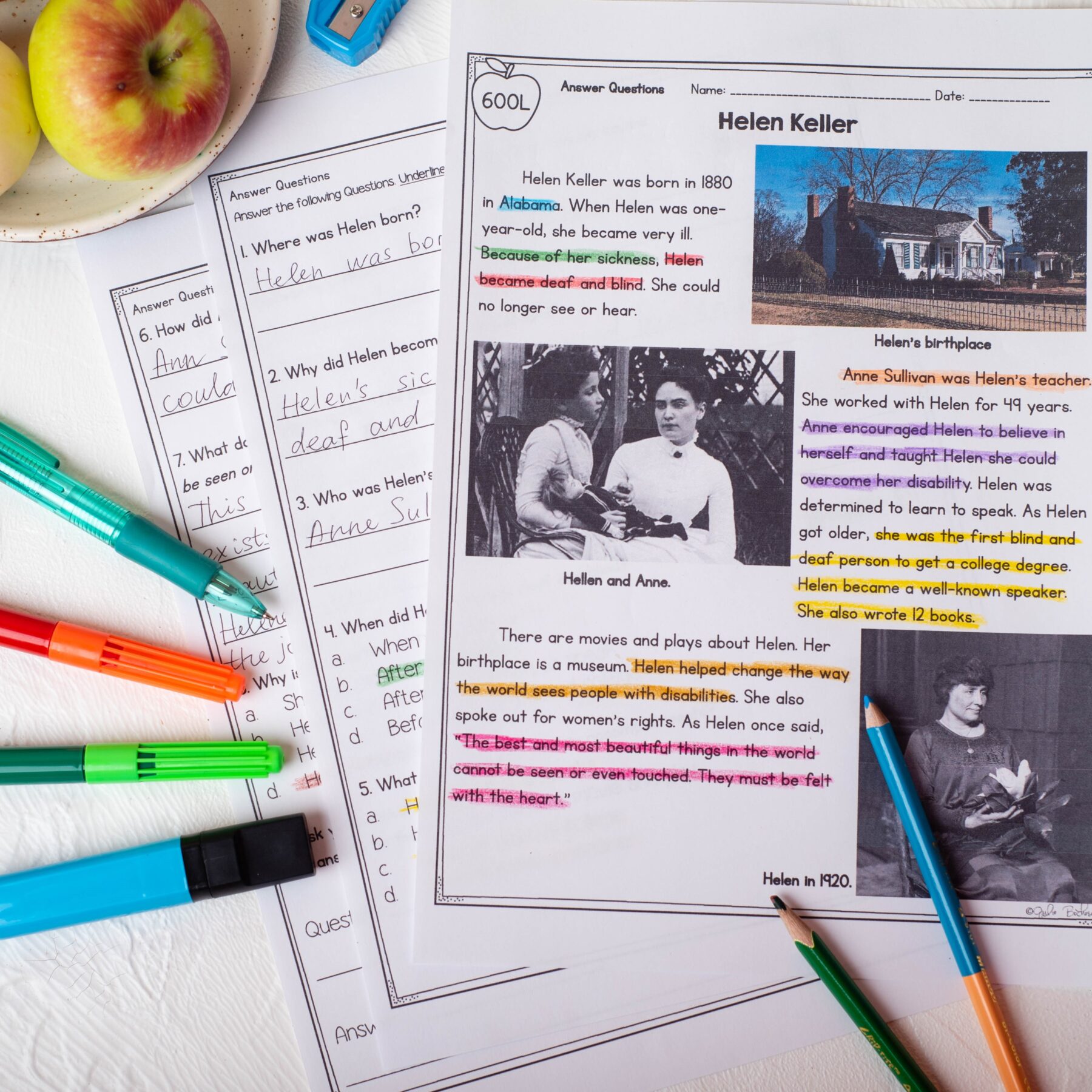 Ask & Answer Questions 2nd & 3rd Grade Reading Comprehension ELA RI.2.1 & RI.3.1 - Image 15